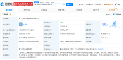 大族激光布局廈門，攜手成立半導(dǎo)體科技新公司，注冊(cè)資本4000萬元聚焦電力電子元器件